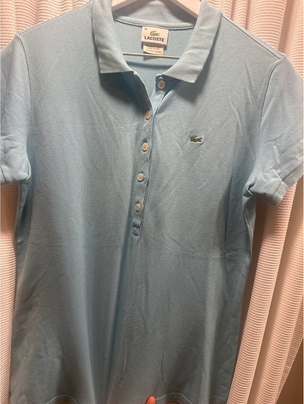 (2)Lacoste Classic Light Blue Polo Shirt Size 46